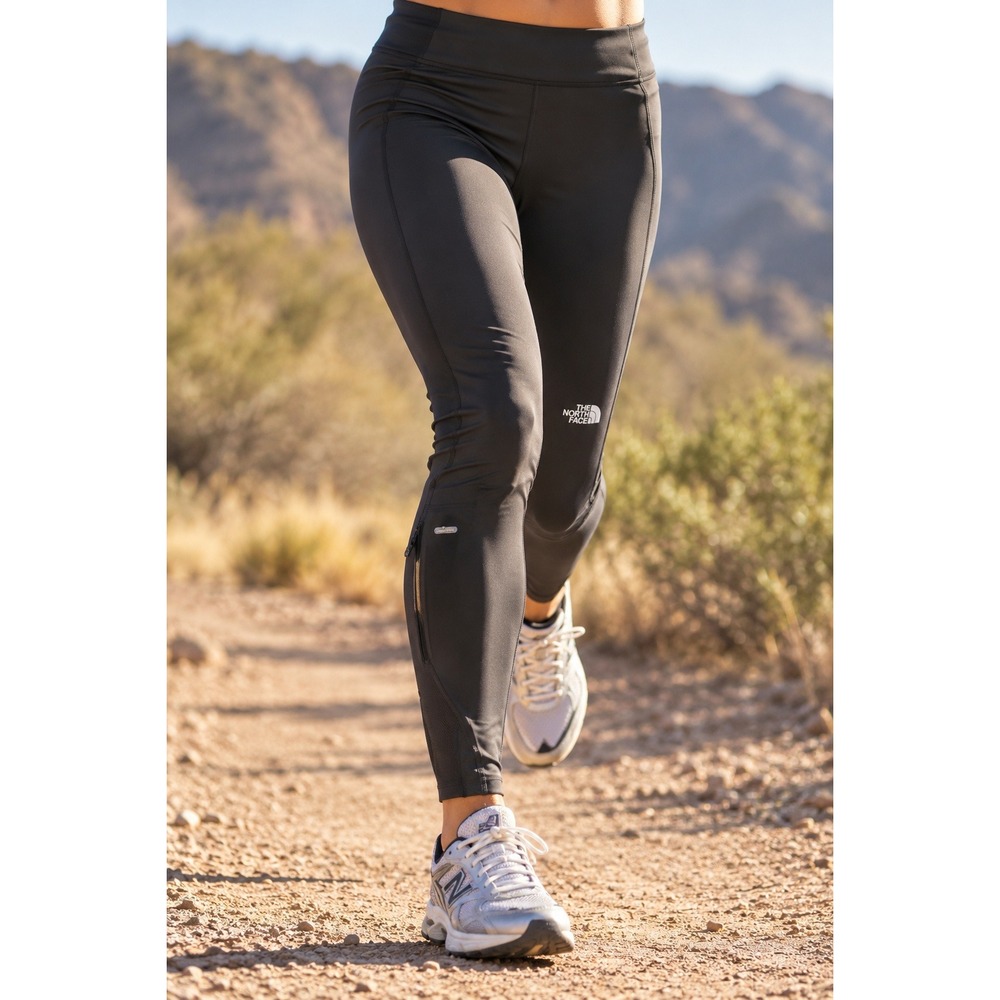 The North Face Flight Series VaporWick Running Tights Womens M Black Ankle Zip